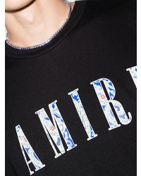 Amiri Paisley Logo Cotton T Shirt