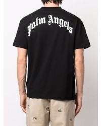 Palm Angels Palm Tree Print Cotton T Shirt