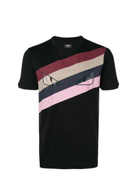 Fendi Panelled Stripe T Shirt