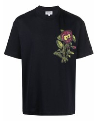 Kenzo Pansy Floral Print Short Sleeve T Shirt
