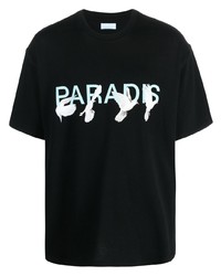 3PARADIS Paradis Logo Print Cotton T Shirt