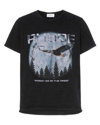 Rhude Paradise Graphic Print Boxy Fit Cotton T Shirt