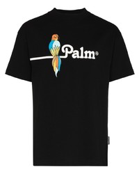 Palm Angels Parrot Logo Print T Shirt