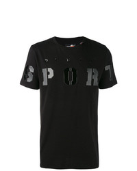 Plein Sport Patent Logo Plaque T Shirt