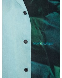 Saint Laurent Patterned Logo Print T Shirt