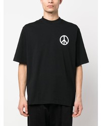 Marcelo Burlon County of Milan Peace Logo Short Sleeve T Shirt