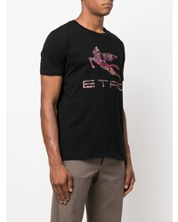 Etro Pegaso Print Short Sleeve T Shirt