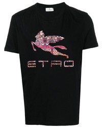 Etro Pegaso Print Short Sleeve T Shirt