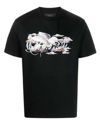 Amiri Pegasus Script Logo Print T Shirt