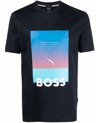 BOSS Photographic Logo Print T Shirt