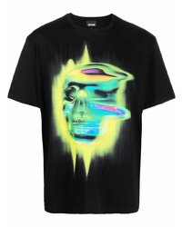 Just Cavalli Phychedelic Skull Print Short Sleeve T Shirt