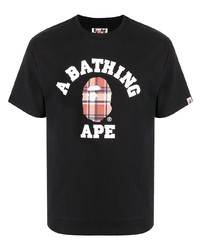 A Bathing Ape Plaid Logo T Shirt