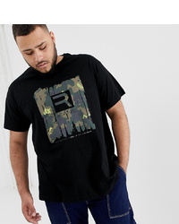 replika Plus T Shirt In Black With