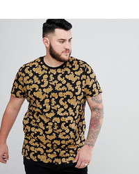 ASOS DESIGN Plus T Shirt With All Over Baroque Print