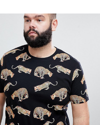 ASOS DESIGN Plus T Shirt With All Over Leopard Print