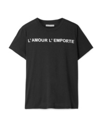 Les Rêveries Printed Cotton And Cashmere Blend T Shirt