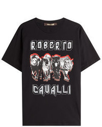 Roberto Cavalli Printed Cotton T Shirt