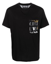 VERSACE JEANS COUTURE Printed Pocket Cotton T Shirt