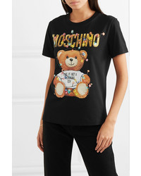 Moschino Printed Stretch Cotton Jersey T Shirt