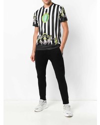 Versace Printed Striped T Shirt