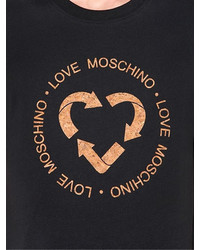 Love Moschino Quork Printed Cotton Jersey T Shirt