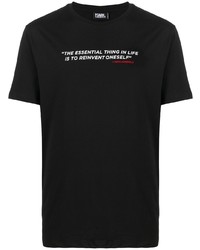 Karl Lagerfeld Quote Print T Shirt