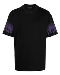 VISION OF SUPE R Negative Purple Flames T Shirt