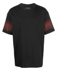 VISION OF SUPE R Negative Red Flames T Shirt
