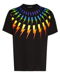 Neil Barrett Rainbow Thunderbolt Print T Shirt