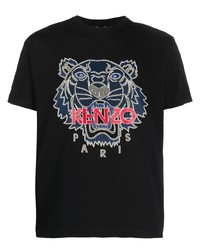Kenzo Raised Tiger Cotton T Shirt