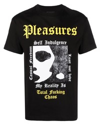 Pleasures Reality Logo Print Short Sleeved T Shirt