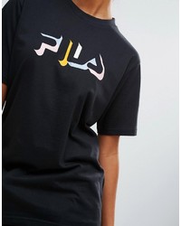 Fila Relaxed Boyfriend T Shirt With Multi Color Logo