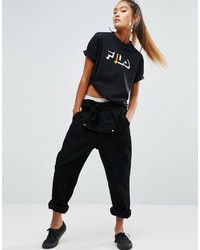 Fila Relaxed Boyfriend T Shirt With Multi Color Logo
