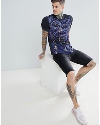 ASOS DESIGN Relaxed T Shirt With All Over Palm Tree Scene Print