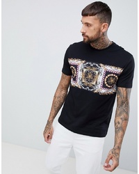 ASOS DESIGN Relaxed T Shirt With Baroque Panel Print