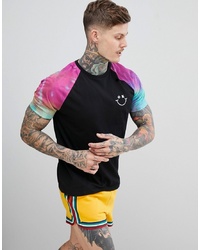 ASOS DESIGN Relaxed T Shirt With Raglan Sleeves And Smile Print