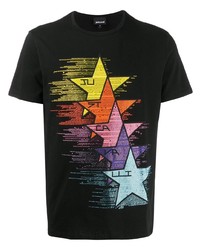 Just Cavalli Rhinestone Shooting Stars Logo T Shirt