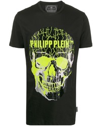 Philipp Plein Rhinestone Skull Logo T Shirt