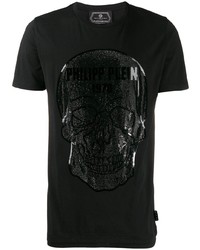Philipp Plein Rhinestone Skull T Shirt