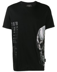 Philipp Plein Rhinestone Skull T Shirt