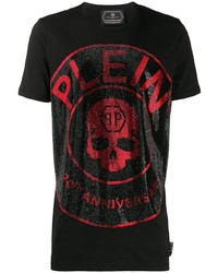 Philipp Plein Rhinestone Skull T Shirt