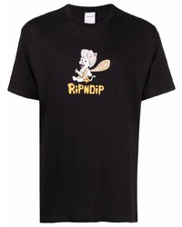 RIPNDIP Ripnstone Logo Print Cotton T Shirt