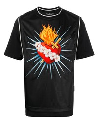 Palm Angels Sacred Heart Print T Shirt