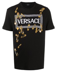 Versace Safety Pin Print T Shirt