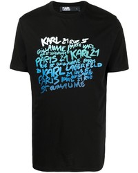 Karl Lagerfeld Script Logo Address Print T Shirt