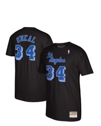 Mitchell & Ness Shaquille Oneal Black Los Angeles Lakers Reload 20 Name Number T Shirt At Nordstrom