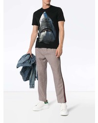 Givenchy Shark Print Cotton Short Sleeve T Shirt