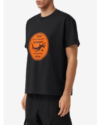 Burberry Shark Print Cotton T Shirt