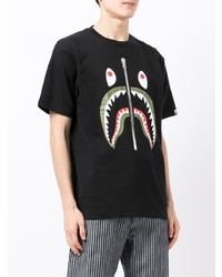 A Bathing Ape Shark Print Cotton T Shirt