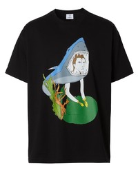Burberry Shark Print Cotton T Shirt